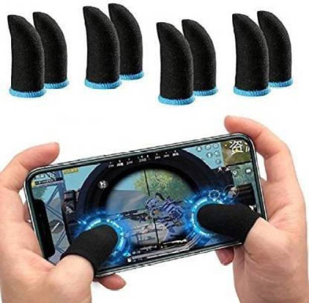 ArrayStyle Gaming Anti-Slip Thumb Sleeve, Increase Your Gaming Score Slip-Proof Sweat-Proof Professional Touch Screen Thumbs Finger Grip Sleeve for Pubg ,Call of Duty,Free Fire Mobile Phone Gaming Gloves (04 Pair)  Gaming Accessory Kit
