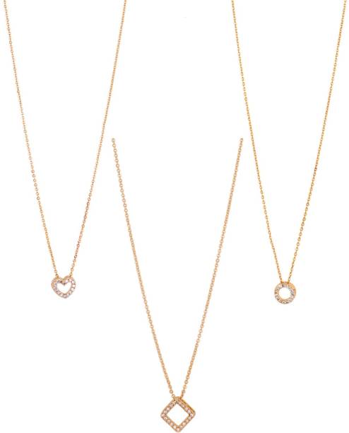 BOGHRA SALES New Stylist Necklace Chain Mangalsutra Combo Pack Of 3 Brass Mangalsutra For Women,Girl Diamond Gold-plated Plated Brass, Mother of Pearl Necklace Set