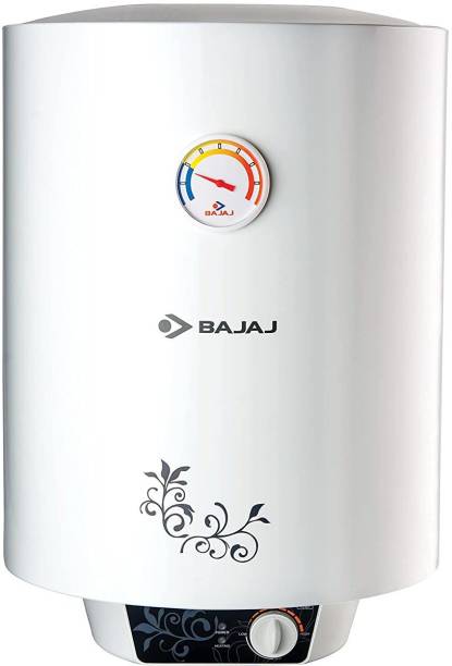 BAJAJ 15 L Storage Water Geyser (15L New Shakti Glasslined (150742) With Free Installation & Connection Pipes, 4 Star, White)