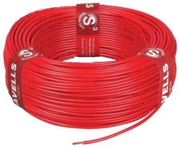 HAVELLS PVC Insulated Heat resistant Flame Retardant(HRFR) Red 90 m Wire