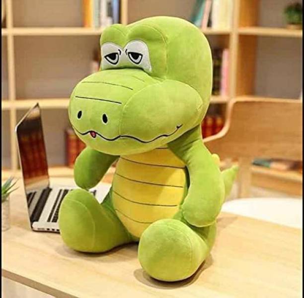 Crispy toys Soft Toys for kids playing soft toys premium quality Crocodile soft toys (Green, Size - 35)  - 35 cm