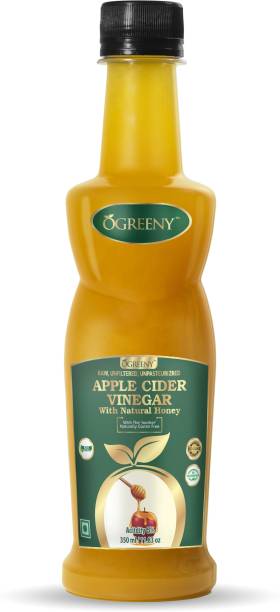 OGREENY Apple Cider Vinegar with Organic Honey 350 ml -Made with Organic Apple Juice Vinegar
