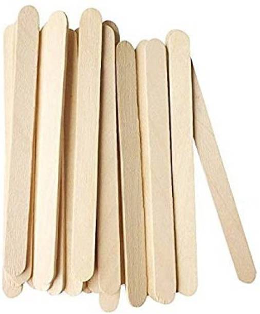 MOREL NATURAL WOODEN ICE CREAM STICKS FOR CAKESICLE POPSICLE AND CANDY / SCHOOL ART CRAFT KIT ( 50 STICK )