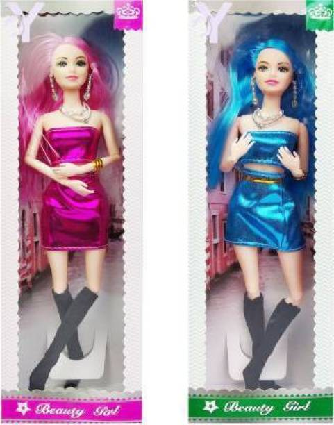 KOOZA COLLECTION Doll (Pack of 2) (Pink, Blue)