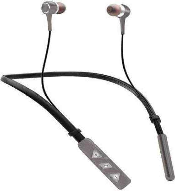 Qexle GREY BT32 Classic Bluetooth Neckband With Long Battery Bluetooth Headset