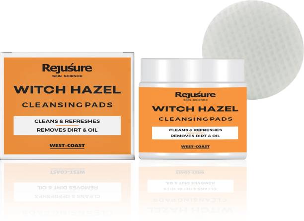 Rejusure Witch Hazel Cleansing Pads Cleanse & Refreshes, Removes Dirt & Oil Makeup Remover
