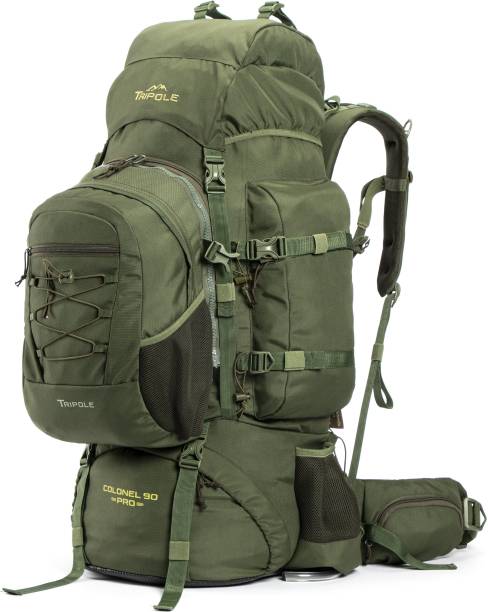 Tripole Colonel Pro Metal Frame Rucksack | Front Opening | Detachable Bag | Rain Cover | Rucksack  - 90 L