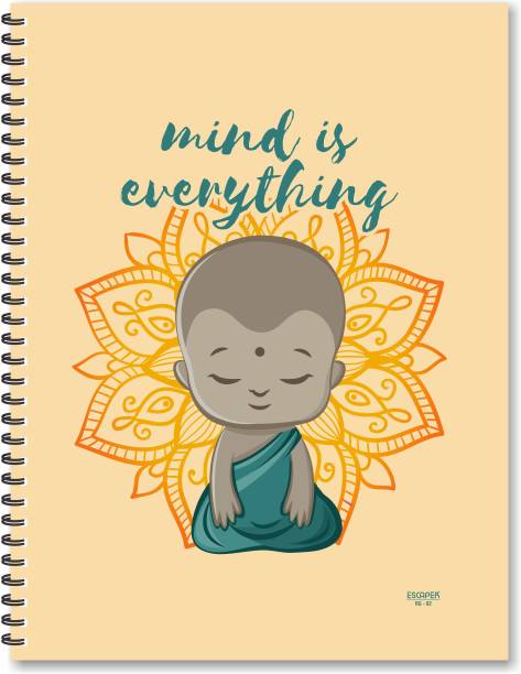 ESCAPER Mind is Everything Designer Register A4 Size | Spiral Notebook Ruled a4 | a4 Size Notebook | Register Book | Motivational Notebooks A4 Notebook Ruled 160 Pages