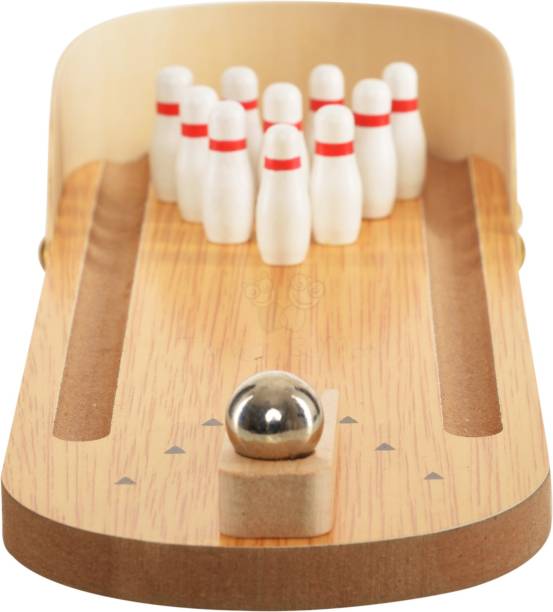 Trinkets & More - Miniature Bowling Ball Game | Desktop Office Indoor Games | Corporate Training and Workshop | Stress Relief for Adults and Kids Bowling