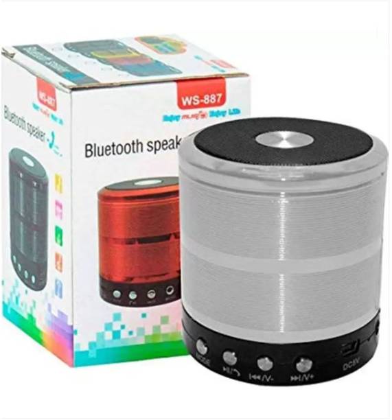 Megaloyalty WS-887 HD sound| Splashproof| Water resistant|Wireless Speaker|Deep Baas Stereo subwoofer sound | mini Home theatre|AUX supported|Long hour battery Life 5 W Bluetooth Speaker, Gold, Stereo Channel 5 W Bluetooth Gaming Speaker