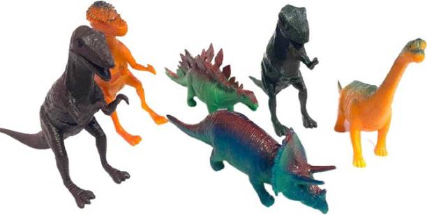 KREDZSTAY Realistic Dinosaur Toy Set of 6 Pcs - Dinosaurs Animals Figures Toys Set