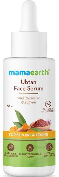 MamaEarth Ubtan Face Serum for glowing skin, with Turmeric & Saffron for Skin Brightening
