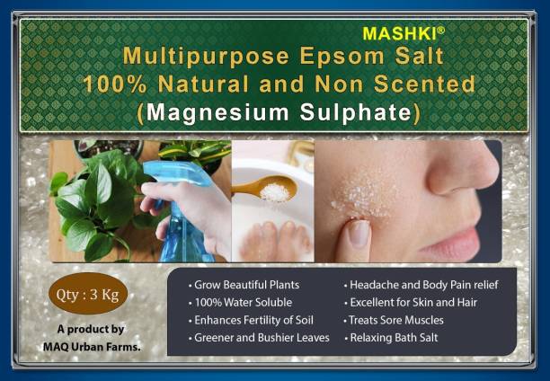 MASHKI Multipurpose Epsom Salt For Relaxation, Gardening, Skincare and Wound Healing