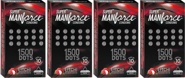MANFORCE Extra Dotteds, Litchi Flavoured Condom