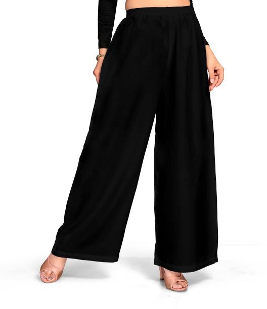 5stitch Regular Fit Women Black Trousers