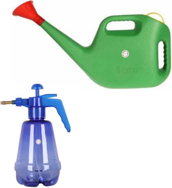 Hariyali Seeds Garden Watering Can of 5 litres Capacity for Home Garden, Terrace, Outdoor Living, Kitchen Gardening, Watering Plants of Balcony with Pump Pressure Spray Bottle of 1.5L 5 L Water Cane