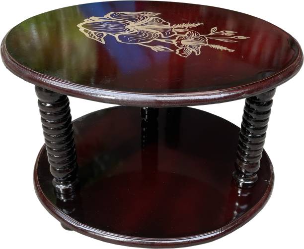 PEDPIX Round Wooden Tea table|Round Teapoy|Round Tea Table|DIY Wooden Table Engineered Wood Coffee Table