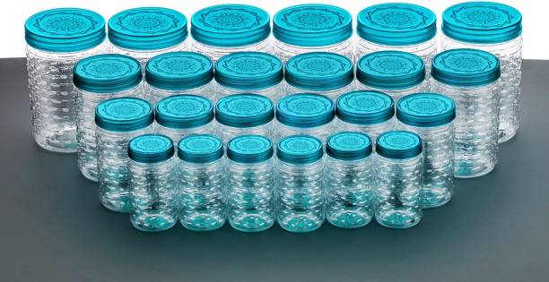 Auspicia Plastic Kitchen Containers Combo Set Of 24  - 250 ml, 300 ml, 650 ml, 1200 ml Plastic Grocery Container