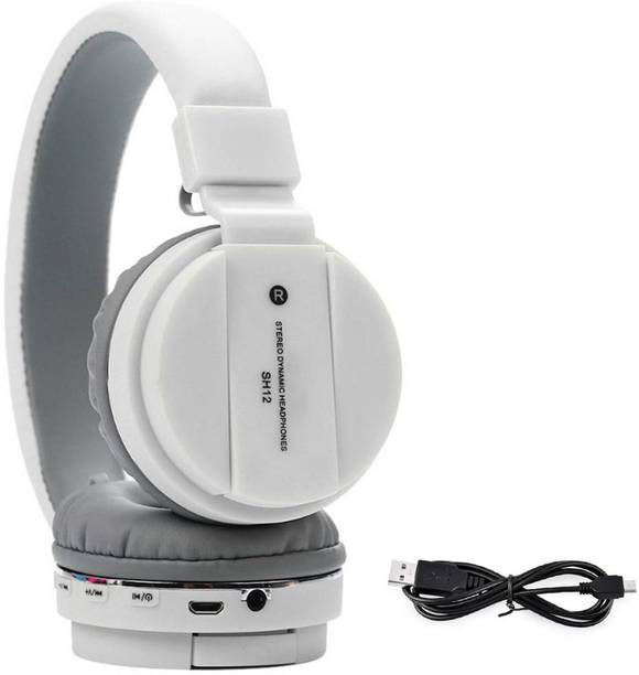 Top Headset Over Ear cheap price 5stars Flipkart in India 50 BUFONA BUF-SH12 Sports Wireless Bluetooth Headphone with Music FM/TF Bluetooth Headset