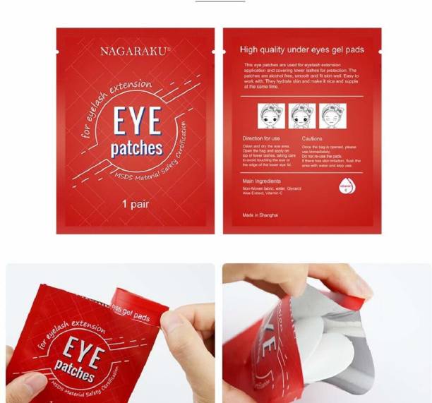 Digital Shoppy False Eyelash Extension Lint Free Eye Gel Patches Make Up Under Eye Pads - 10 Pairs