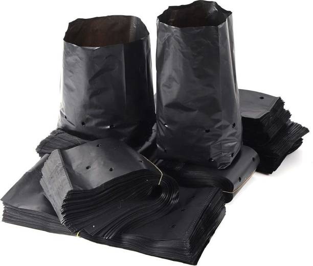 Go Garden Plastic UV Protected Poly Grow Nursery Plant Bags , Plant Container , Grow Bags for Home Garden (Black , 12 X 12 inch) Pack of 40 QTY Grow Bag