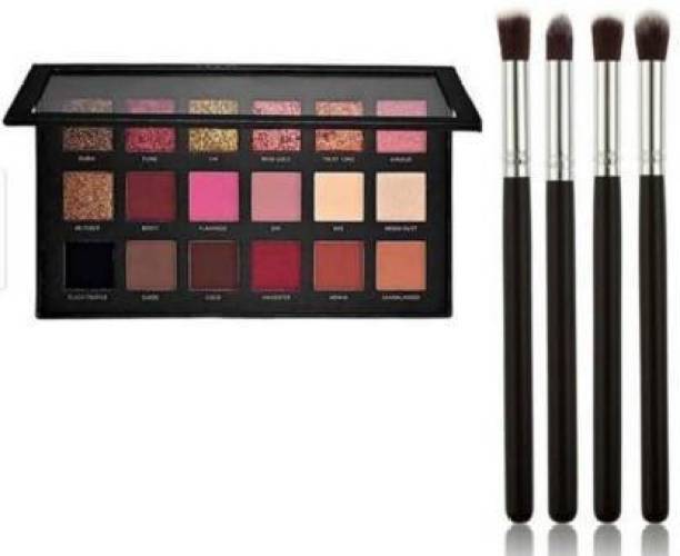 XBY Color Icon Textured Eye shadow + Eyeshadow Blending Pencil Brush (5 Items in the set) MULTICOLOR