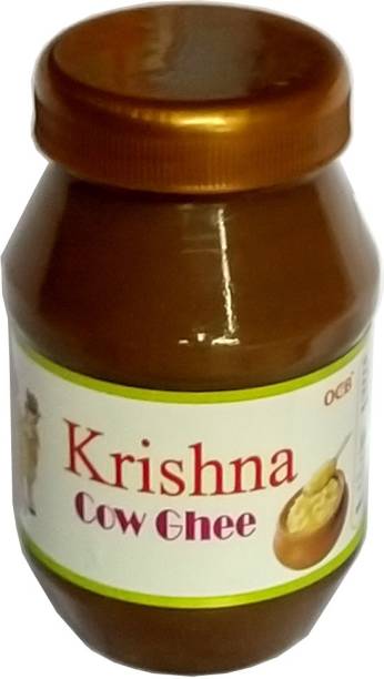 OCB Krishna Cow Ghee Pure A2 Cow Ghee, Cream Based Natural and Pure Ghee, Free Grazing Cows, Grass-fed, Cultured, Premium & Traditional Ghee 250 g Plastic Bottle