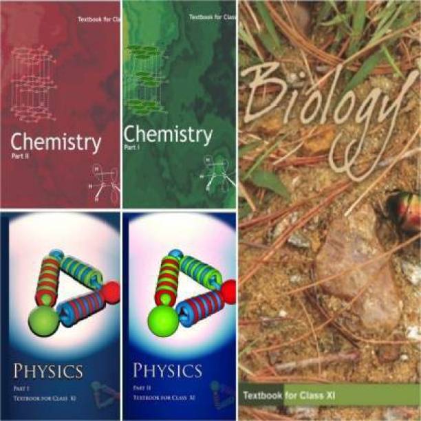 NCERT Science Book Set (PCB) 1.Physics Textbook Part1 And Part 2 2. Chemstry Textbook Part 1 And Part 2. Biollogy Textbook (HARDCOVER) NCERT 11th CLASS 5 COMBO BOOK (ENGLISH MEDIUM) (Peparback, NCERT)