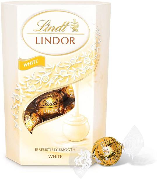 LINDT Lindor - White Chocolate Truffles - 200 Grams Tru...