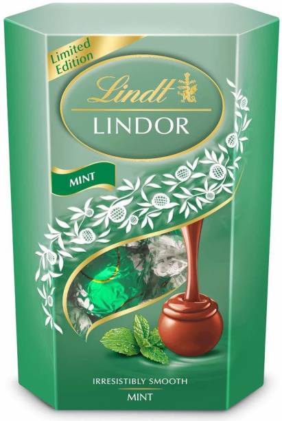 LINDT Lindor Mint in Milk Chocolate Truffle with Smooth...