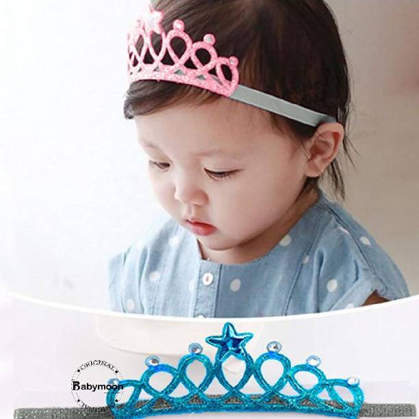 BABYMOON Baby Girl Rhinestone Crown Headbands Toddler Princess Headband Hair Accessories Glittering, Baby Photography Props Hair Band
