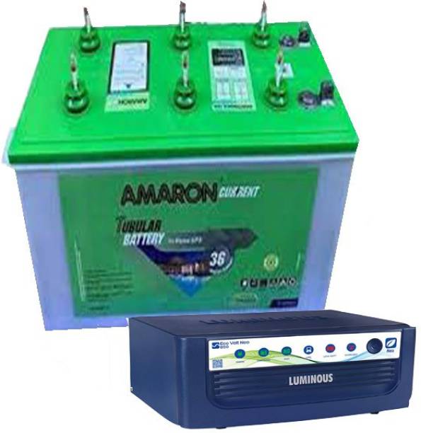 amaron AR145ST36 +Luminous ECO VOLT SW 850 Tubular Inverter Battery