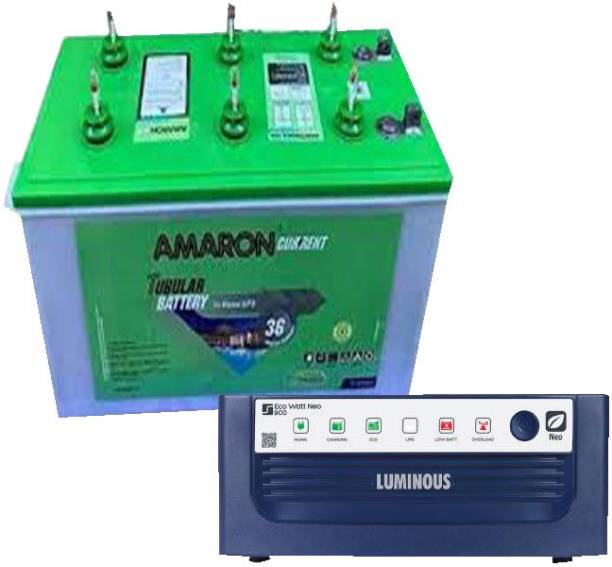 amaron AR145ST36 +Luminous ECO WATT NEO 700 Tubular Inverter Battery