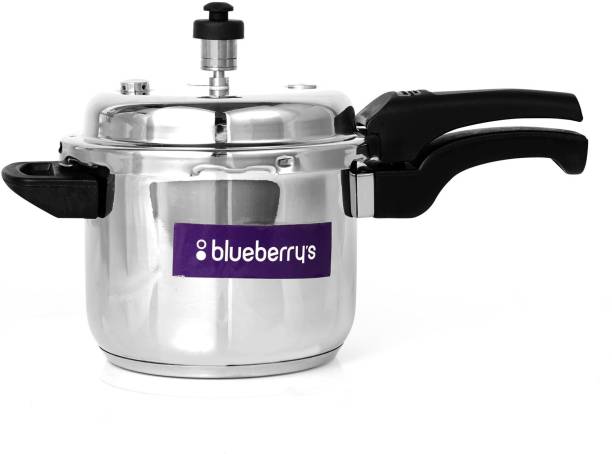 BlueBerry's 3 Liter Hygienic Aluminum Pressure Cooker Induction Base Outer Lid 3 L Induction Bottom Pressure Cooker