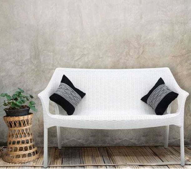 Supreme LOVE SEAT WHITE SET OF 1 SOFA FULLY COMFORT ND WEIGHT BEARING CAPACITY 200 KG OUTDOOR CHAIR Plastic Outdoor Chair