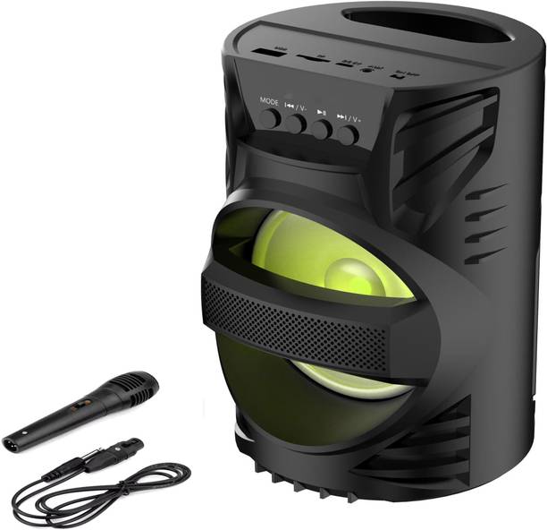 DINGLOT WS-04 TOP SELLING High Quality Stereo Digital Dynamic|Mini Home Theatre|Super Bass|DJ Sound|Gaming/Outdoor/Home Audio|Colour Changing Led Light{FREE MIC} 5 W Bluetooth Speaker
