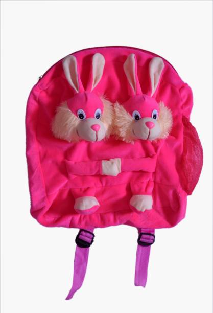 DTSM Collection Bag Rabbit -Bunny =Backpack Velvet Kids School Bag | Kids ||Backpack II Multiuse bag II Smart Tuition Bag||School|Nursery|Picnic|Carry|Travelling Bag || School Bag For Baby School Bag 2 Face  - 40 cm