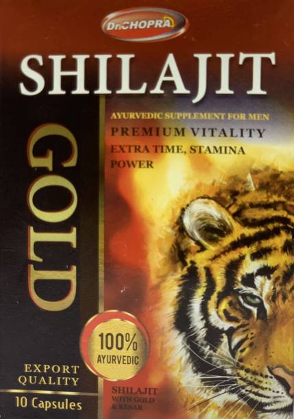 Dr Chopra Shilajit Gold Capsules (Pack Of 2) 10*2= (20 Capsules)