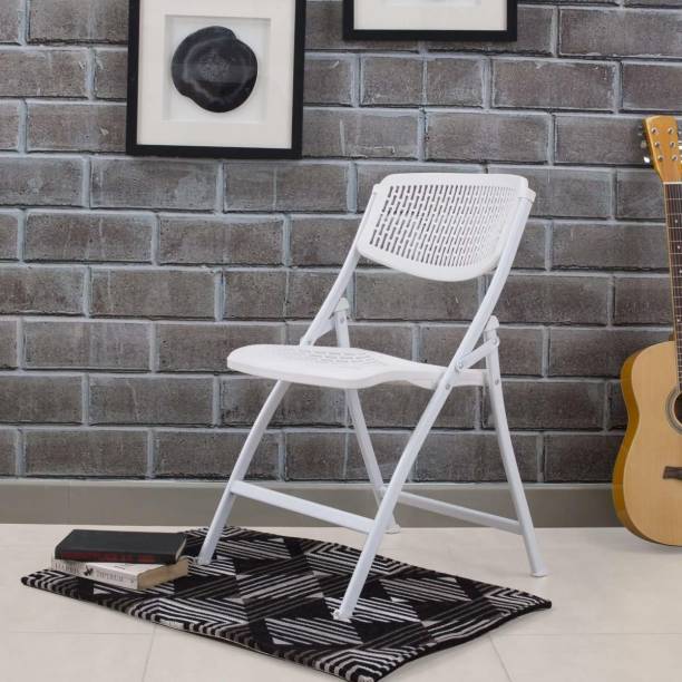 OET European Standard Heavy Duty Mesh Design Folding Chair (CH03) White Metal Outdoor Chair
