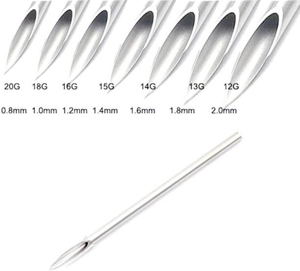 Shield plus PIERCING NEEDLES 18 G DISPOSABLE (25PCS) Disposable Stack Liner Tattoo Needles