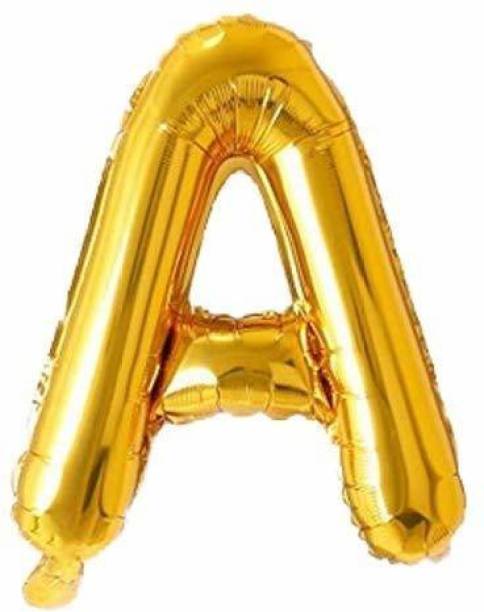 Fewzen Printed Gold Foil Letter Balloon Party Decoration (Alphabet A) Letter Balloon