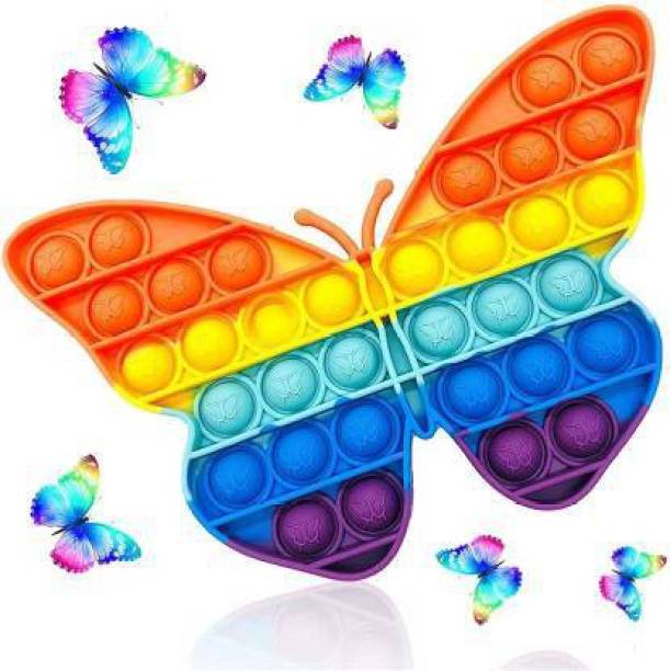 gthf MRT Pop Bubble Sensory Fidget Toys, Autism Special Silicone toy butterfly