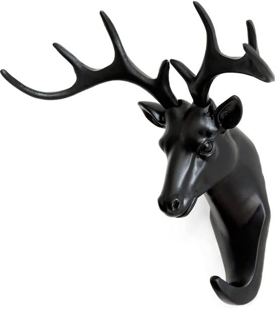 Top Headset Hanger cheap price 5stars Flipkart in India 4 XYJIQS XYJIQS Set of 1 Black Deer Head Hanging Hook, Self Adhesive Wall Door Hook Hanger Bag Keys Sticky Holder(Black), Plastic, Pack of 1 Plastic Key Holder