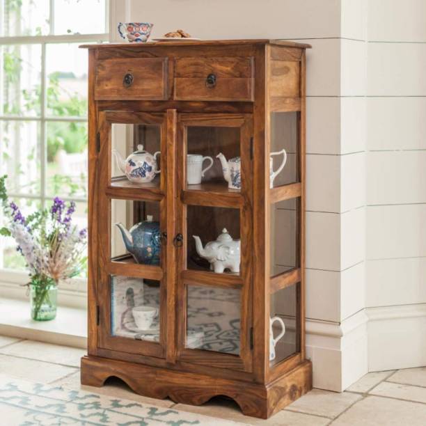 Angel Furniture Sheesham Wood Solid Wood Crockery Cabinet