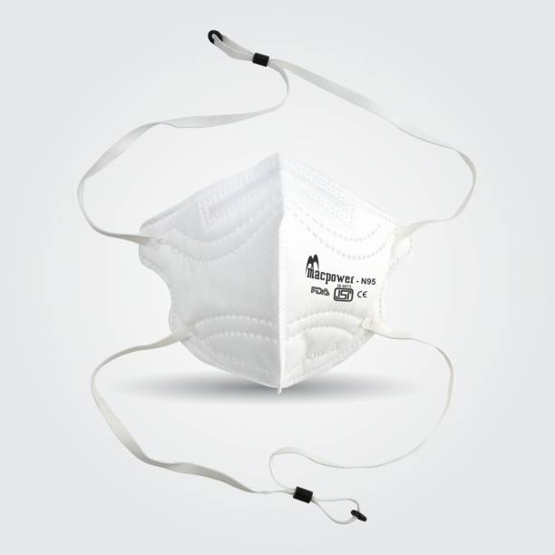 Macpower ISI Approved N95 Mask - White (Pack of 50), Headloop Style, 5 Layered Unisex FFP2 Face Mask