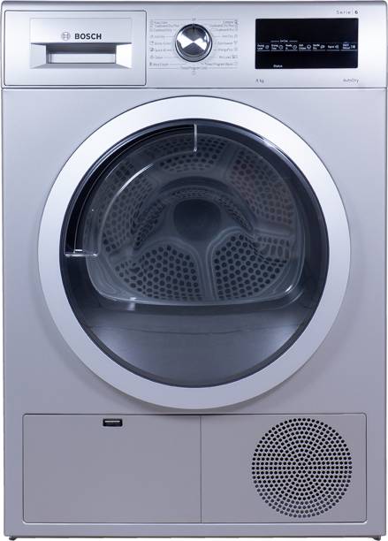 BOSCH 8 kg Dryer with In-built Heater Silver