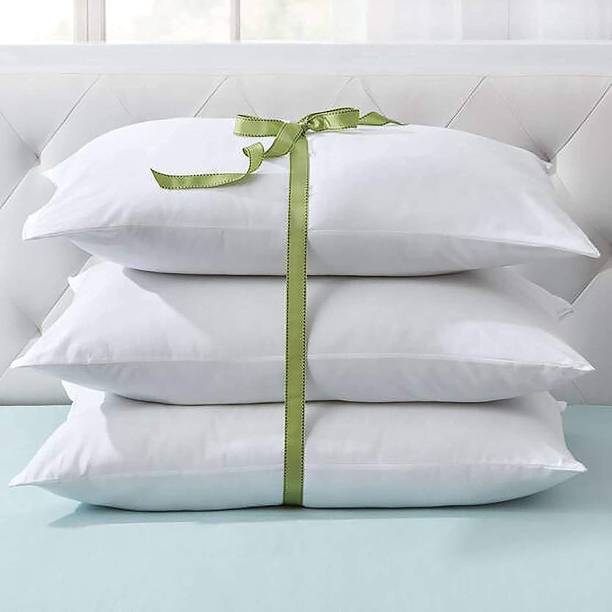 NRBS Cotton Solid Sleeping Pillow Pack of 3