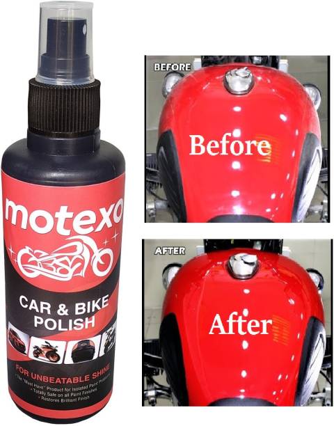 MOTEXO Liquid Car Polish for Dashboard, Chrome Accent, Bumper, Exterior, Headlight, Leather, Metal Parts, Tyres, Windscreen
