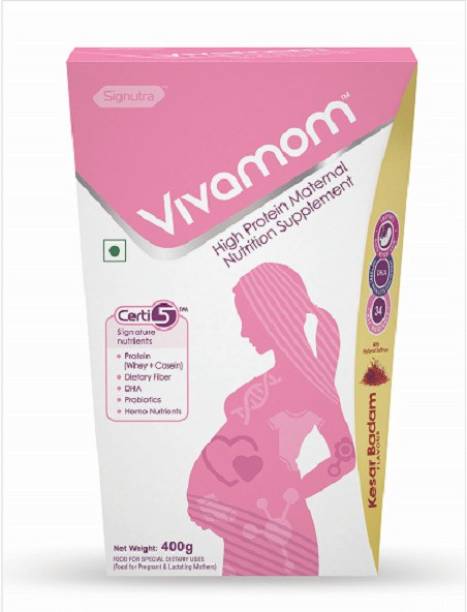 Signutra Vivamom® Maternal Nutrition in Pregnancy & Lactation (Flavor- Kesar Badam, 400 gm) Nutrition Drink