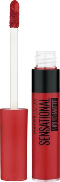 MAYBELLINE NEW YORK Sensational Liquid Matte Lipstick, 14 Red Serenade, 7 ml - Liquid Lipstick Shades Delivering Intense Matte Color Effect